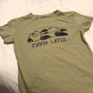 Panda print maybe later tee